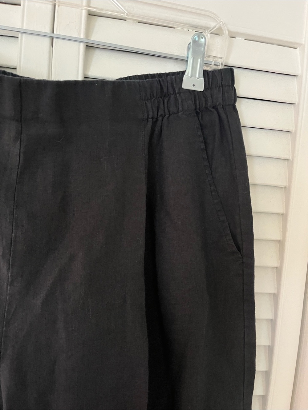 Eileen Fisher Organic Linen Wide Leg Capris Sz Medium - Picture 4 of 7